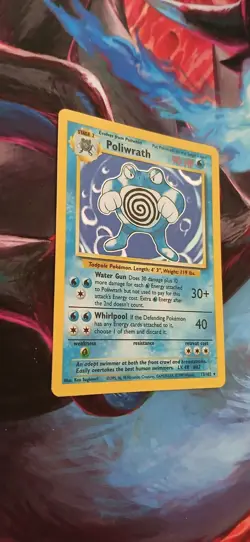 Pokemon Poliwrath Holo Rare Card #13/102 Base Set TCG 1999 English - Image 3