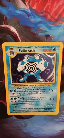 Pokemon Poliwrath Holo Rare Card #13/102 Base Set TCG 1999 English - Image 5