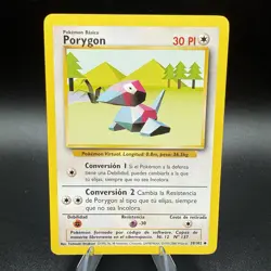 (Spanish) Pokemon TCG Porygon 39/102 Base Set Regular Uncommon Card NM Condition - Image 1