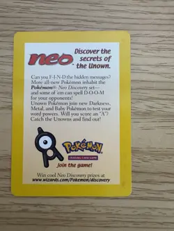 Pokemon Neo Discovery The Secrets Of The Unown Promo Card - Image 1
