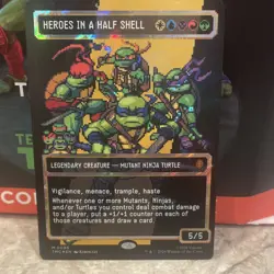 Surge foil, borderless Heroes in a Half Shell TMNT MTG Card - Image 1