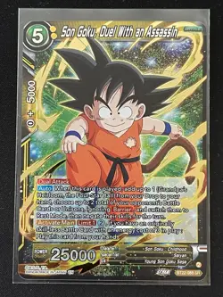 Dragon Ball Super Card Game Son Goku Duel With an Assassin SR Foil Card - Image 1