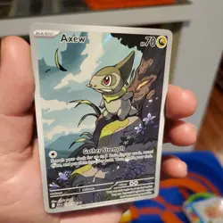 Axew 145/086 Pokemon TCG SV Black Bolt Illustration Rare Card - Image 2