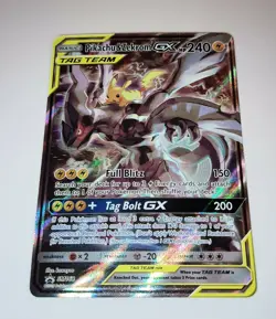 NM Pikachu & Zekrom GX SM168 Alternate Art Promo Holo Pokemon Card Mint PSA Fast - Image 1