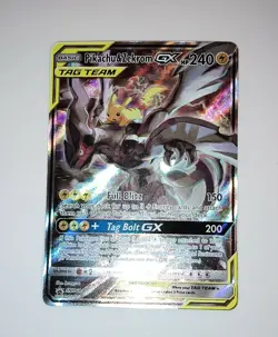 NM Pikachu & Zekrom GX SM168 Alternate Art Promo Holo Pokemon Card Mint PSA Fast - Image 2