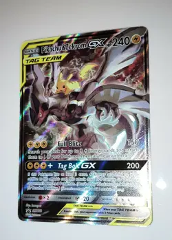 NM Pikachu & Zekrom GX SM168 Alternate Art Promo Holo Pokemon Card Mint PSA Fast - Image 5