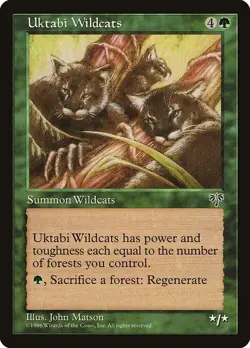 Uktabi Wildcats 1x MtG Mirage MIR PLAYED - Image 1