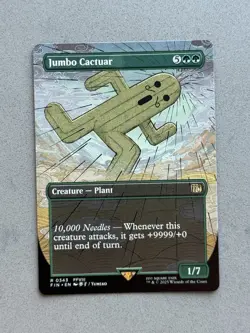MTG Jumbo Cactuar (Borderless) Regular #343 Final Fantasy FIN - NM - Image 1