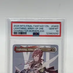 Lightning Army of One Borderless 400 PSA 10 GEM MINT (MTG Final Fantasy 2025) - Image 2