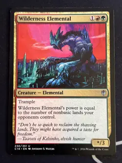 1x Wilderness Elemental (230) Commander 2016 LP MTG Magic the Gathering x1 MKE - Image 1