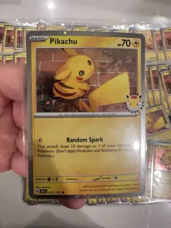 Pikachu Pokemon Day 2026 051/162 (NM) X 100- 30th Anniversary Promo - Pokemon - Image 2