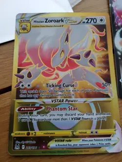 Pokemon TCG Hisuian Zoroark VSTAR Sword & Shield 213/196 Rare + Japanese 128/172 - Image 2