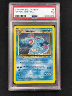 Pokemon 2000 Feraligatr Holo Neo 5/111 PSA 7 - Image 1