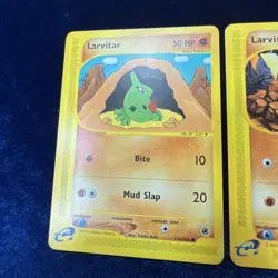 Larvitar 89/147 Aquapolis Expedition 116/165 Pokemon E Series Cards 2 Lot - Image 2