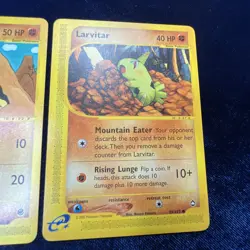Larvitar 89/147 Aquapolis Expedition 116/165 Pokemon E Series Cards 2 Lot - Image 3