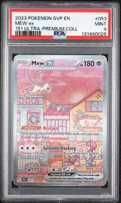 2023 POKEMON SVP EN-SV BLACK STAR PROMO 151 ULTRA-PREM COLL #053 MEW EX PSA 9 - Image 1