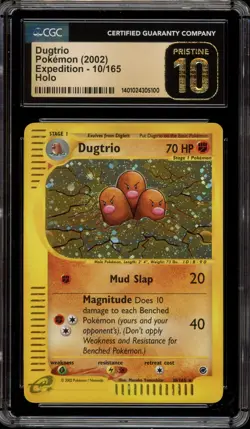 Pokemon Dugtrio Expedition Holo Rare #10 CGC 10 Pristine - Image 1