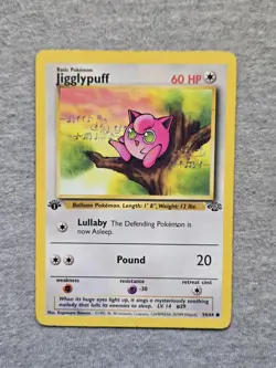 Pokemon TCG Jigglypuff Jungle 54/64 Regular 1st Edition Common - Image 1