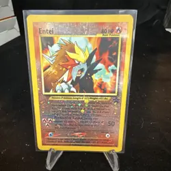 Pokemon Entei Wotc Promo 34/53 Basic 80 HP Reverse Holo Promo English - Image 1