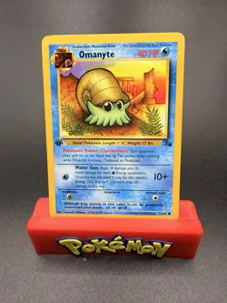 Pokemon Fossil 1st Edition Omanyte 52/62 Non Holo NM-MINT - Image 1