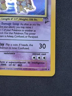Pokemon TCG Alakazam 1/130 Base Set 2 Holo Rare - Image 4
