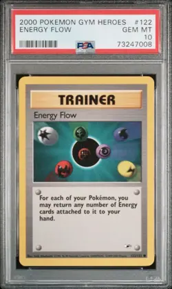 2000 Pokemon Gym Heroes Energy Flow PSA 10 #122 - Image 1
