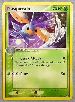 Pokemon Masquerain #7/17 Uncommon - 2004 Pop Series 1 Promo - MINT Condition! - Image 1