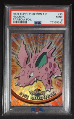 1999 Topps - Pokemon TV Nidorino #33 - RAINBOW FOIL PSA 9 - Image 1