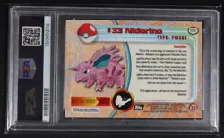 1999 Topps - Pokemon TV Nidorino #33 - RAINBOW FOIL PSA 9 - Image 2