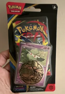 Pokemon TCG Mega Evolution Phantasmal Flames Booster Pack Cottonee Promo Coin - Image 1