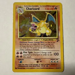 2000 Pokemon Charizard 4/130 Base Set 2 Holo Rare WOTC Era - Image 1