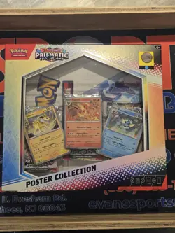 NEW Pokemon TCG S&V Prismatic Evolutions Poster Collection Box Sealed DG Sticker - Image 1