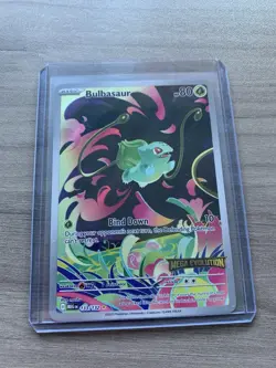 Bulbasaur Stamped 133/132 Mega Evolution Illustration Rare Full Art Pokemon TCG - Image 1