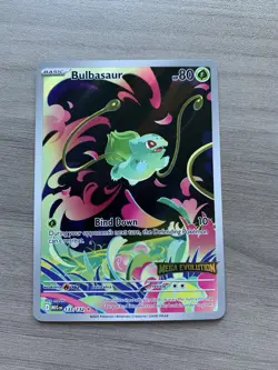 Bulbasaur Stamped 133/132 Mega Evolution Illustration Rare Full Art Pokemon TCG - Image 2