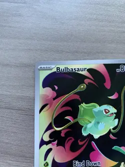 Bulbasaur Stamped 133/132 Mega Evolution Illustration Rare Full Art Pokemon TCG - Image 3