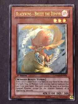 Yu-GI-Oh! “BLACKWING - THE ZEPHYR” Ultimate Rare 1st Ed - Image 1