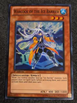 Warlock of the Ice Barrier HA04-EN023 1st Edition Super Rare Hidden Arsenal 4 LP - Image 1
