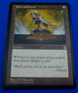 Horn of Greed Stronghold MTG MP Moderately Play Commander EDH Premodern Legacy - Image 1