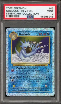 Pokemon Golduck Legendary Coll. Reverse Holo #43 PSA 9 Mint - Image 1