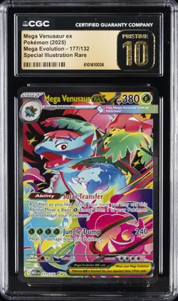 2025 POKEMON MEGA EVOLUTIONS #177 MEGA VENUSAUR EX CGC 10 PRISTINE - Image 1
