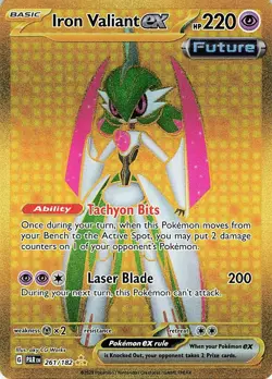 Iron Valiant ex 261/182 Hyper Rare Pokemon TCG Paradox Rift NM - Image 1