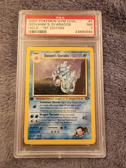 2000 POKEMON GYM CHALLENGE HOLO-1ST ED GIOVANNI'S GYARADOS PSA 7 - Image 1