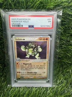 2003 POKEMON EX DRAGON #91 GOLEM EX-HOLO PSA 1 - Image 1