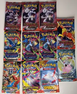 (lot Of 11) TCG POKEMON BOOSTER PACKS FACTORY SEALED DESTINED/MEGA/PHANTASMAL - Image 1