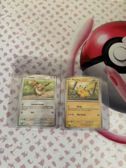 Pikachu 025 & Eevee 133 - Pokemon Together PROMO Stamped - NM Condition - Image 2