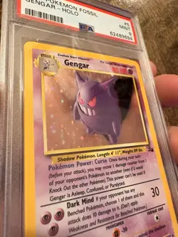 Pokemon Gengar 5/62 Fossil Unlimited Holo Rare 1999 English PSA 9 - Image 3