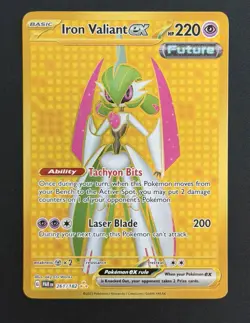 Pokemon Iron Valiant ex SV04: Paradox Rift 261/182 Hyper Rare Full Art - NM! - Image 1