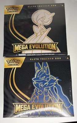 Pokemon Mega Evolution Elite Trainer Box ETB Set of 2 New Sealed - Image 1