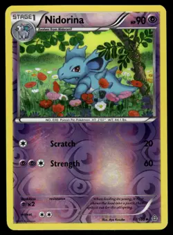 Nidorina Reverse Holo 67/160 XY - Primal Clash Pokemon - Image 1