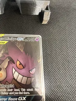 Pokemon Gengar & Mimikyu GX TAG TEAM Ultra Rare Full Art Holo Sm-Team Up 165/181 - Image 5